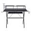 Bureau d'ordinateur noir avec plateau pour clavier