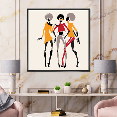 " African American Women Silhouettes II " Painting Print