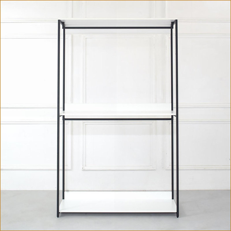 Walk-in Closet System, Configurable Organizer with Drawer, Weathered Wood | Wood+Metal | Grey, Gray