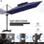 Parasol carré en porte-à-faux 128 po, base lestée incluse-88881044