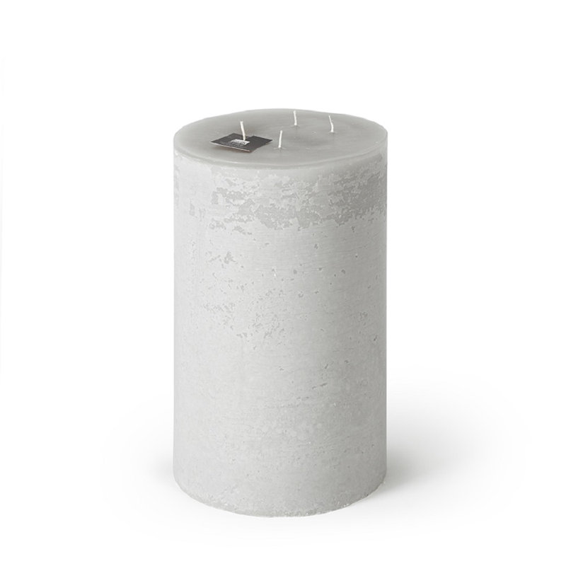 Bougie pilier super non parfumée, Lin, H 11,8 po x l 7,5 po x P 7,5 po