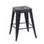 Tabouret à hauteur de comptoir 24 po, tabourets de bar en métal sans dossier, ensemble de 4, non empilable, amovible et facile à assembler, conception peu encombrante pour îlot de cuisine / bar / café / salle à manger-591688198-591688211-591688217