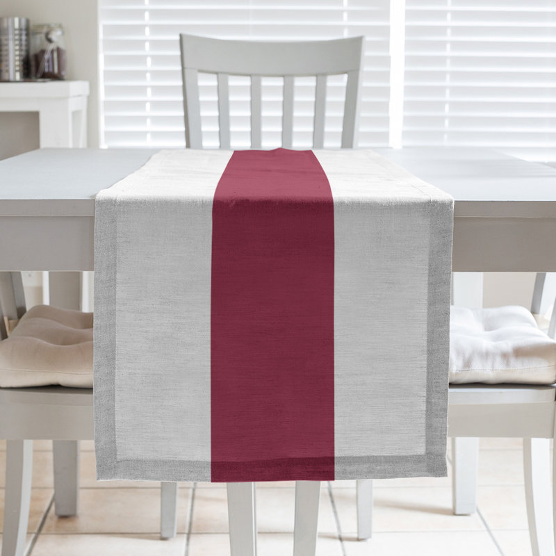 New Orleans Football Stripes Table Runner, 90" x 16", Polyester, Arizona Football Red/Black