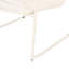 Chaise en fer blanc mat pour la cour arrière, l 27,33 po x H 24,87 po, conception moderne, structure, cadre requis pour l'assemblage: P 24,5 po