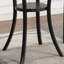 Table de bar ronde 3 pièces Biony avec 2 chaises de pub cloutées en tissu-114251720