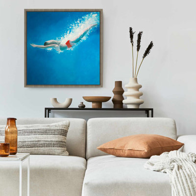 Toile moderne «Diving Jump» | Mer encadrée, art encadré