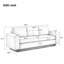 Canapé moderne en chenille 3 places avec assise spacieuse et base en bois d'hévéa robuste, parfait pour les salons et les petits espaces-1445249570