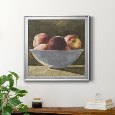 1_Bowl of Peaches II - reproduction encadrée de qualité supérieure - prête à être accrochée