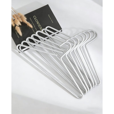 Ensemble de 20 pièces de cintres en alliage d'aluminium haut de gamme, de cintres pour chemises et jupes en métal super doux et durables, cintres en alliage d'aluminium, support pour vêtements, suspension pour vêtements