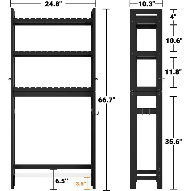 Tablette de rangement au-dessus de la toilette