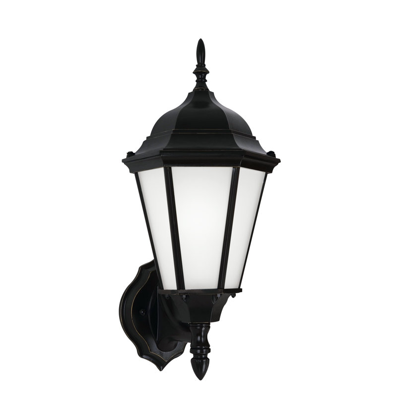 Bakersville One Light Outdoor Wall Lantern from Generation Lighting , Black, Yes