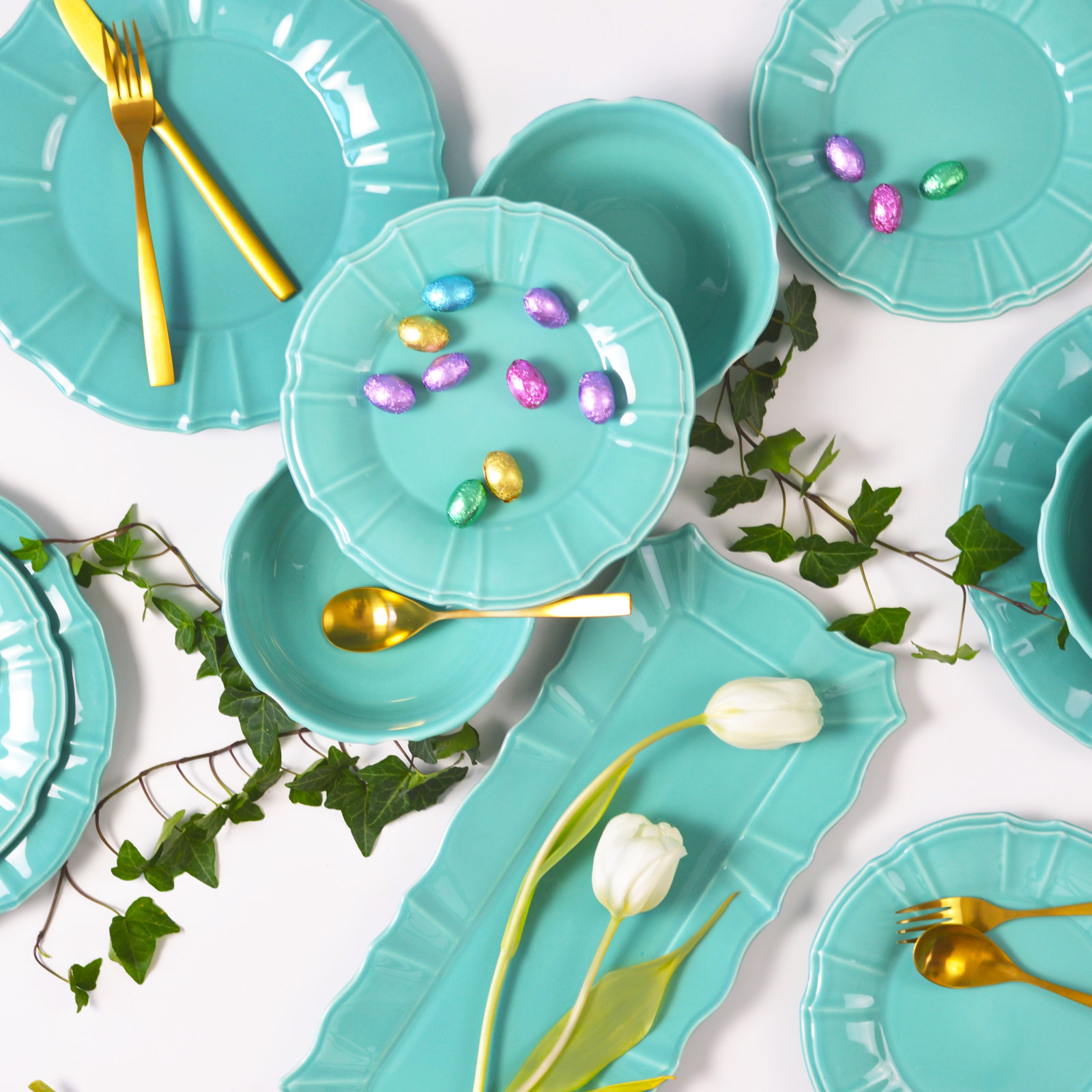 Chloe Tray, Turquoise