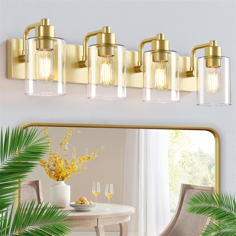 Dimmable Vanity Light, Gold, 4