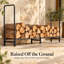 Amazyn 232.7 cm Metal Log Store Freestanding Indoor & Outdoor Firewood Rack