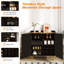 Armoire à café 37,7 po avec porte-bouteilles et tiroir de rangement-167501135