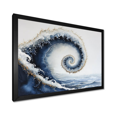 «Abstract Oceanic Spiral Profondeur I», art abstrait spirales murales