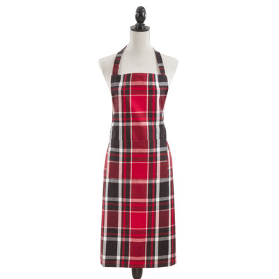 Aadiv Plaid Cotton Bib Apron