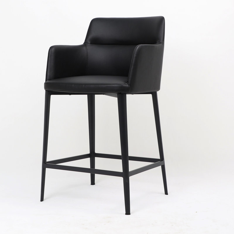 Tabouret de bar et de comptoir Jahnke Earle (29/25 po), Noir, Tabouret de bar (siège d'une hauteur de 29 po)