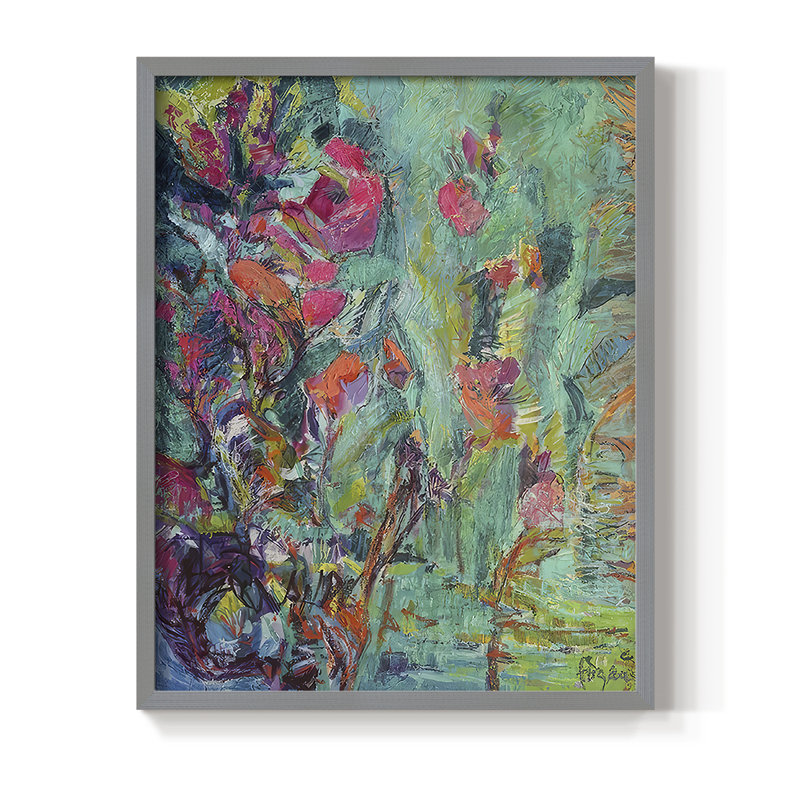 "Saphir améthyste", Gris, H 30 po x l 24 po