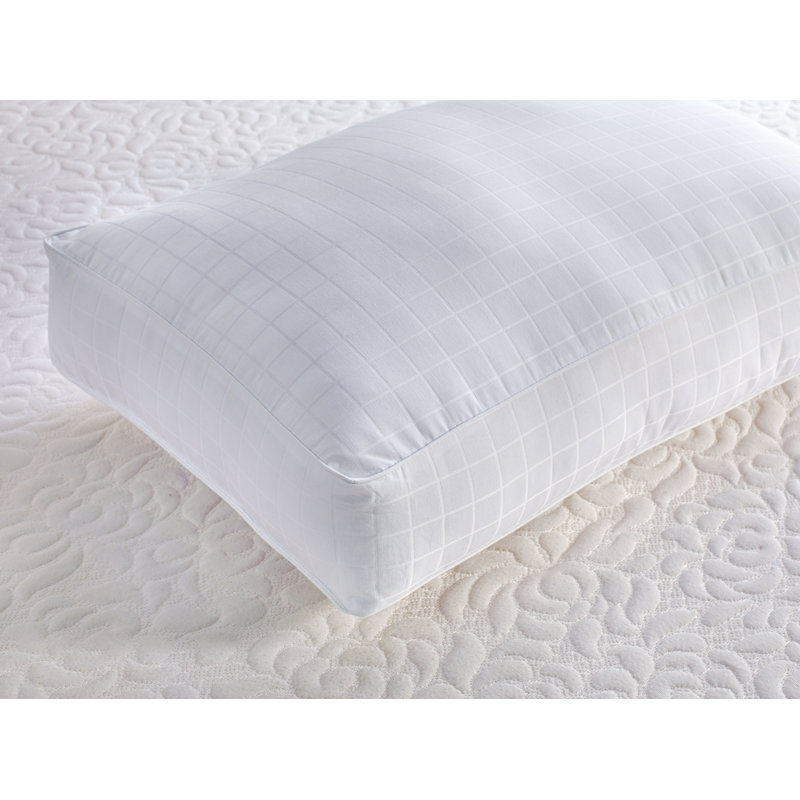 Queen White Cotton Gel Fiber Side Sleeper Pillow