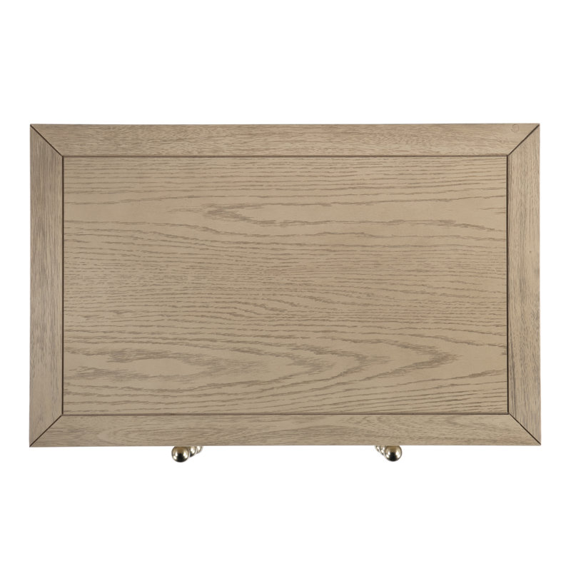 Nora 25 in. W Rectangular Wood 3 Drawer Nightstand, Light Oak