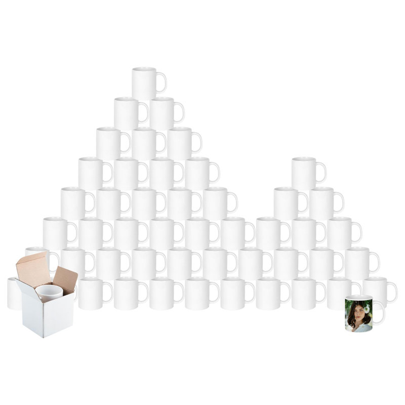 Harbour Housewares - Blank Sublimation Mugs - 350ml, 48