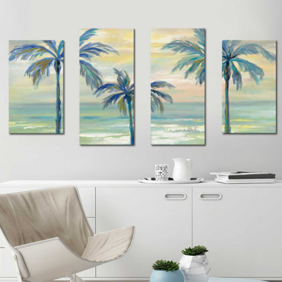 Marine Layer Palms' Acrylic Painting Print Multi-Piece Image on Canvas -  Bay Isle Home™, 7AFCB09953B74C30860379F308875413
