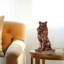 14,5 po H lion assis avec couronne statue en résine décor à la maison salon-109757796