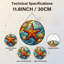Panneau de vitrail 12 "H Starfish Seashell-2067518891