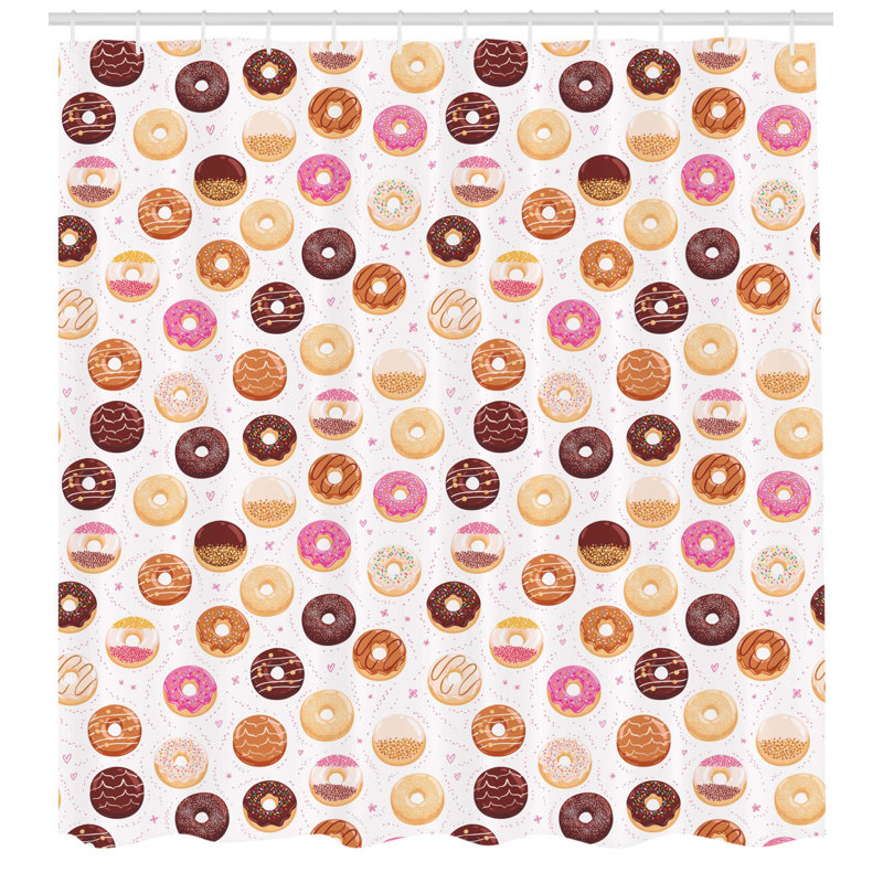 Rideau de douche simple coloré yummy Alethia, H 70 po x l 69 po
