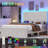 Platform Bed with LED Adjustable Headboard and Charging Port-543146575-566509730
