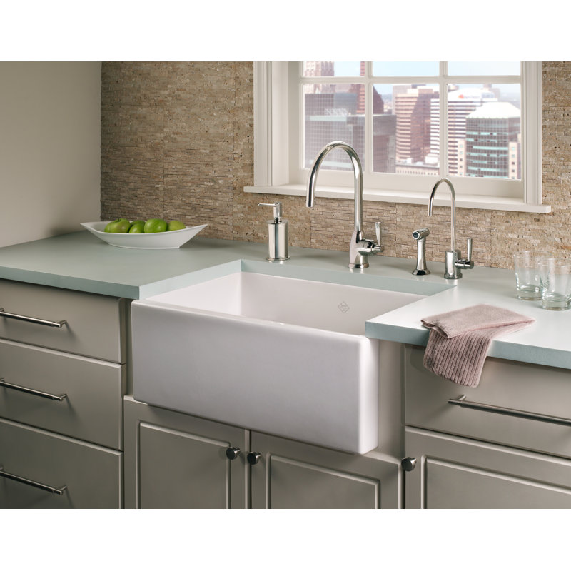 Holborn™ Single Hole Kitchen Faucet With C Spout And Sidespray, Polished Chrome