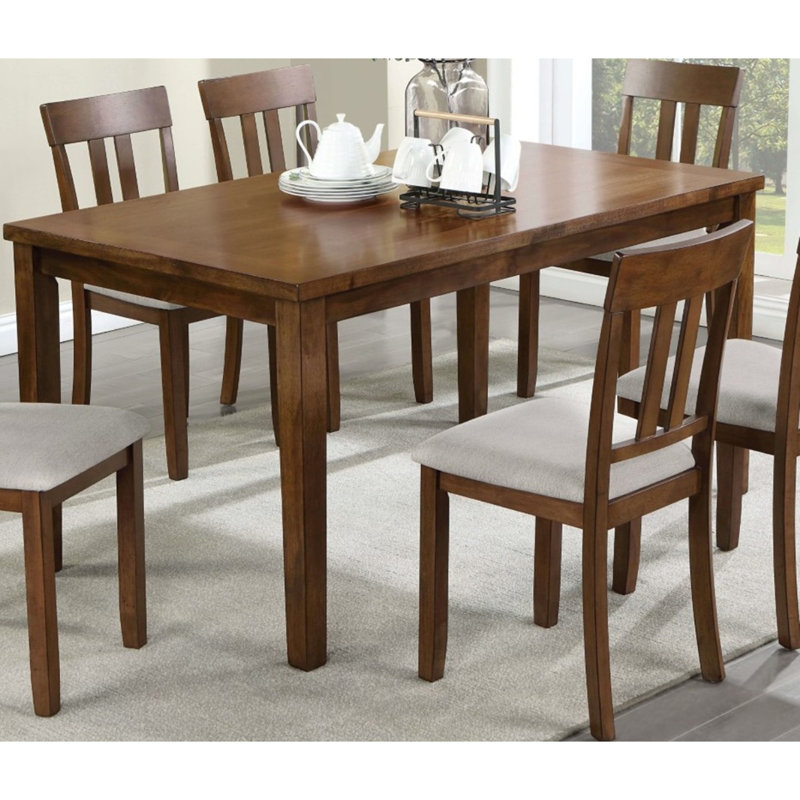 Transitional Style 7pc Dining Table Set