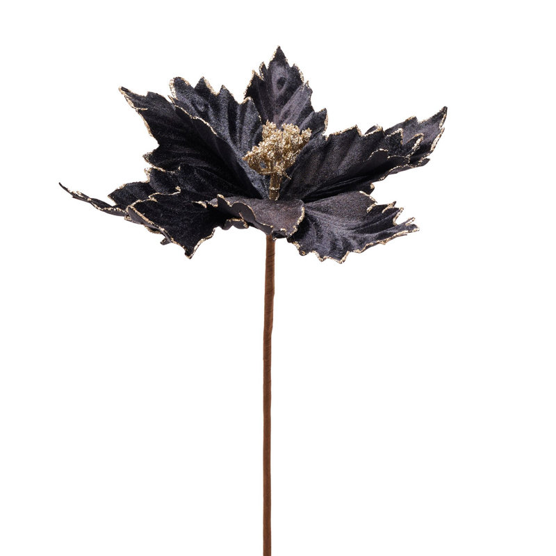 Black Velvet Poinsettia Stem