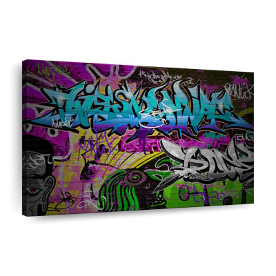 Impression sur toile «Underground Graffiti»