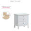 Table de chevet 3 tiroirs Hammond, blanc-1403533583