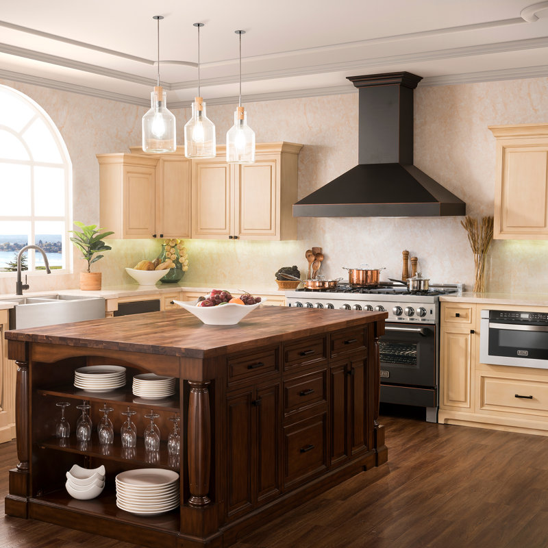 Hotte murale ZLINE Designer Series, Bronze huilé, bronze, L 30 po