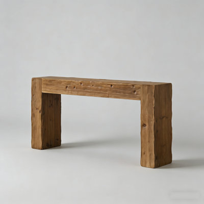Rustic Solid Wood Reis with Spacious Top, Sturdy Build, and Versatile Placement for Modern or Farmhouse Decor.