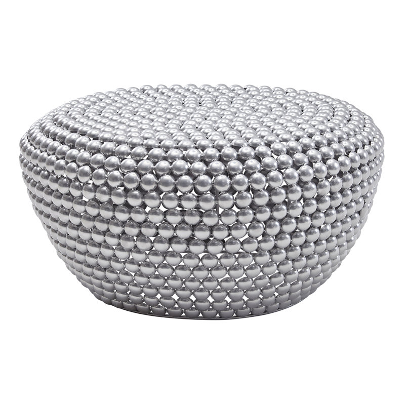Dupras Solid Coffee Table, Gold, 30cm H x 60cm W x 60cm D
