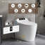 Toilette intelligente avec bidet intégré, bidet et lavage arrière, chasse d'eau automatique et occultante, siège confort allongé avec séchoir à air, capteur de pied et télécommande