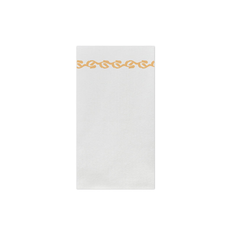 Serviettes d'invité Florentine, Blanc / Jaune