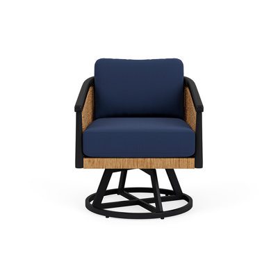Galloway Swivel Lounge Chair In Tortoiseshell Finish