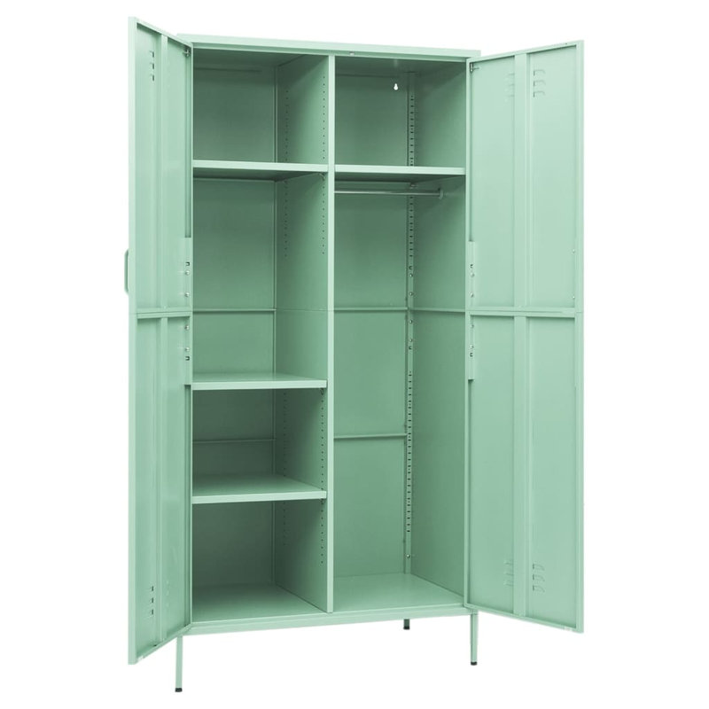 Branwell 2 Door Steel Wardrobe, Mint