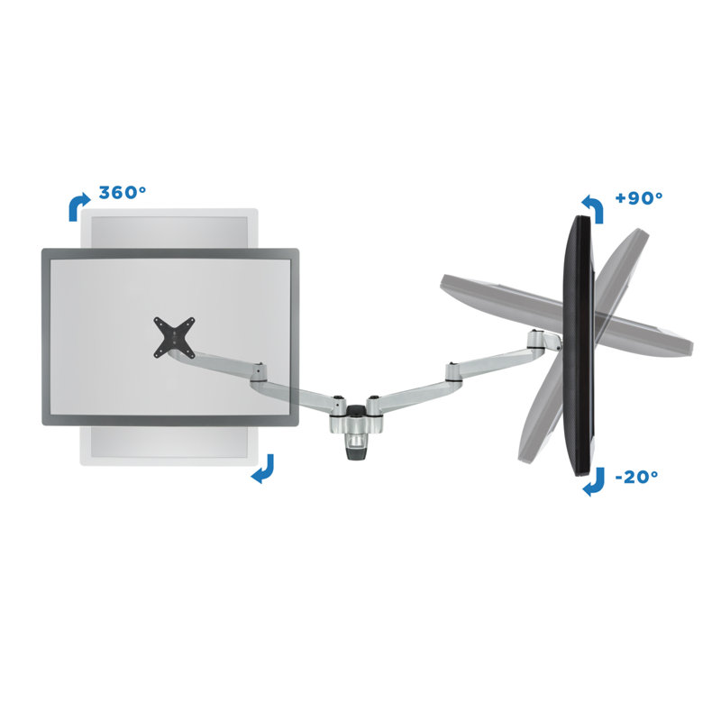 Full Motion Articulating 2 Screen Desk Mount