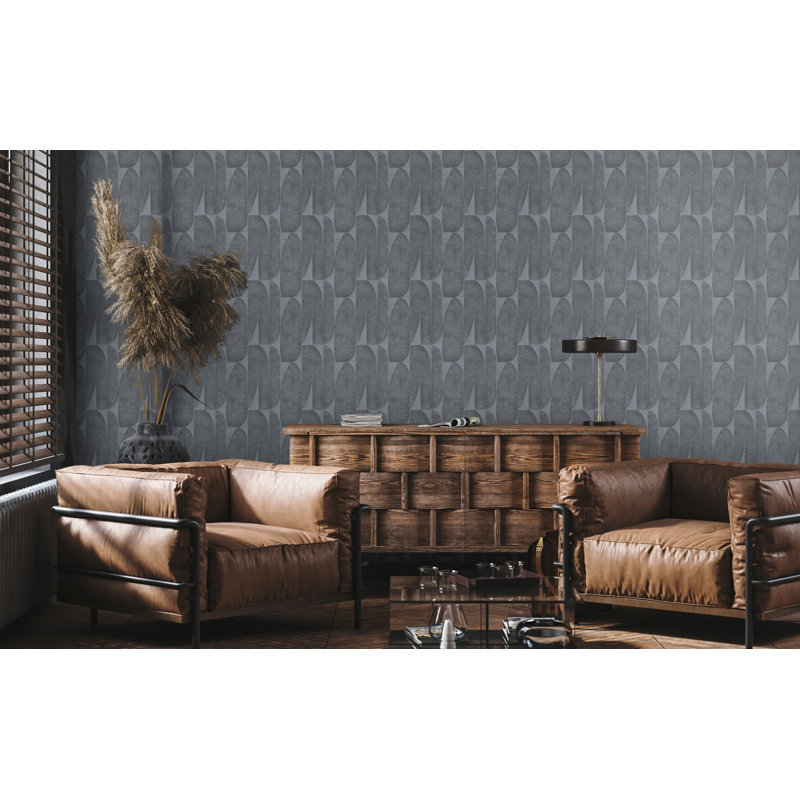 Rahnuma 10.05m x 53cm Matte Double Roll, Black Grey