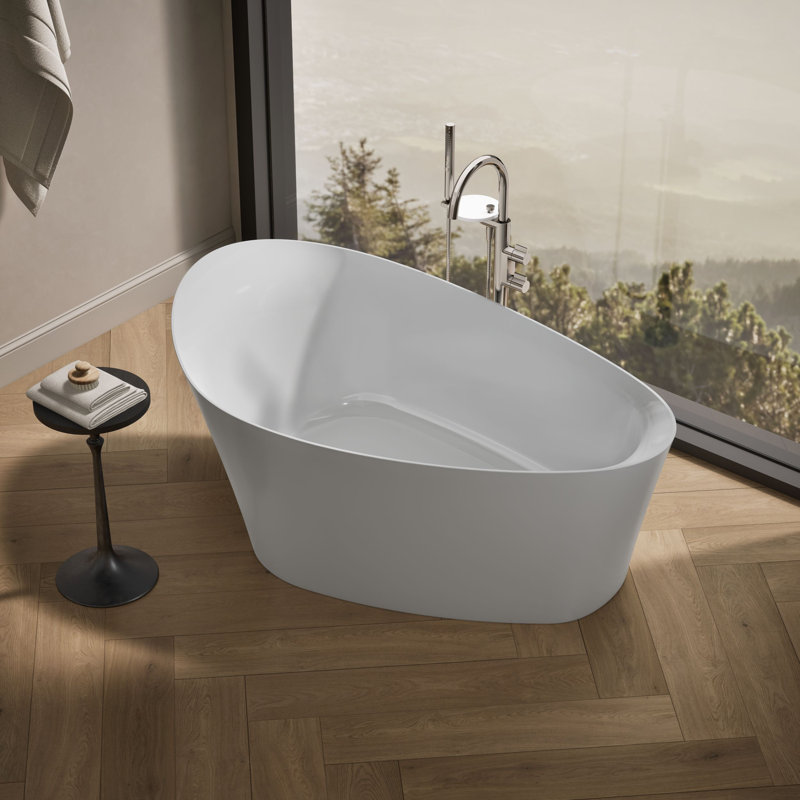 Veil® 65.375" x 36.75" Soaking Freestanding Bath