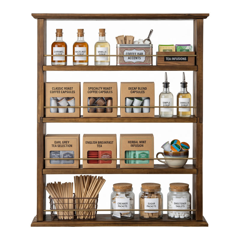 4-Tier Wall Mounted Spice Organizer Rack