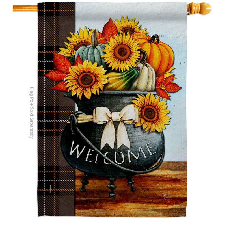 Double Sided 40'' H x 28'' W Polyester House Flag
