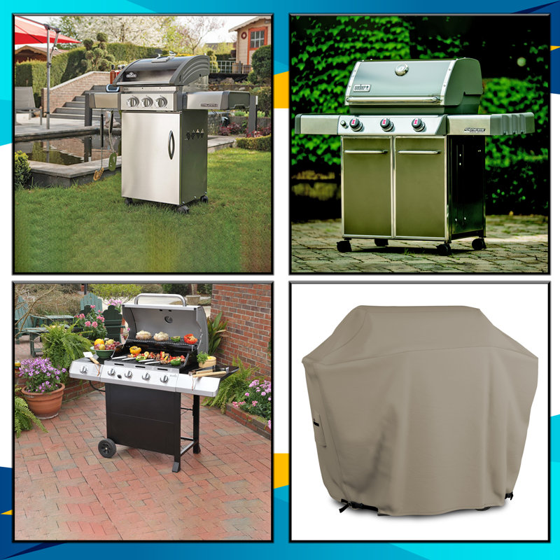 Outdoor Waterproof Grill Cover, 48" H x 58" W x 24" D