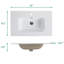 Meuble-lavabo mural blanc brillant TIA de 30 po avec lavabo en céramique à un trou, grand meuble-lavabo flottant pour salle de bain moderne pré-assemblé-473606299